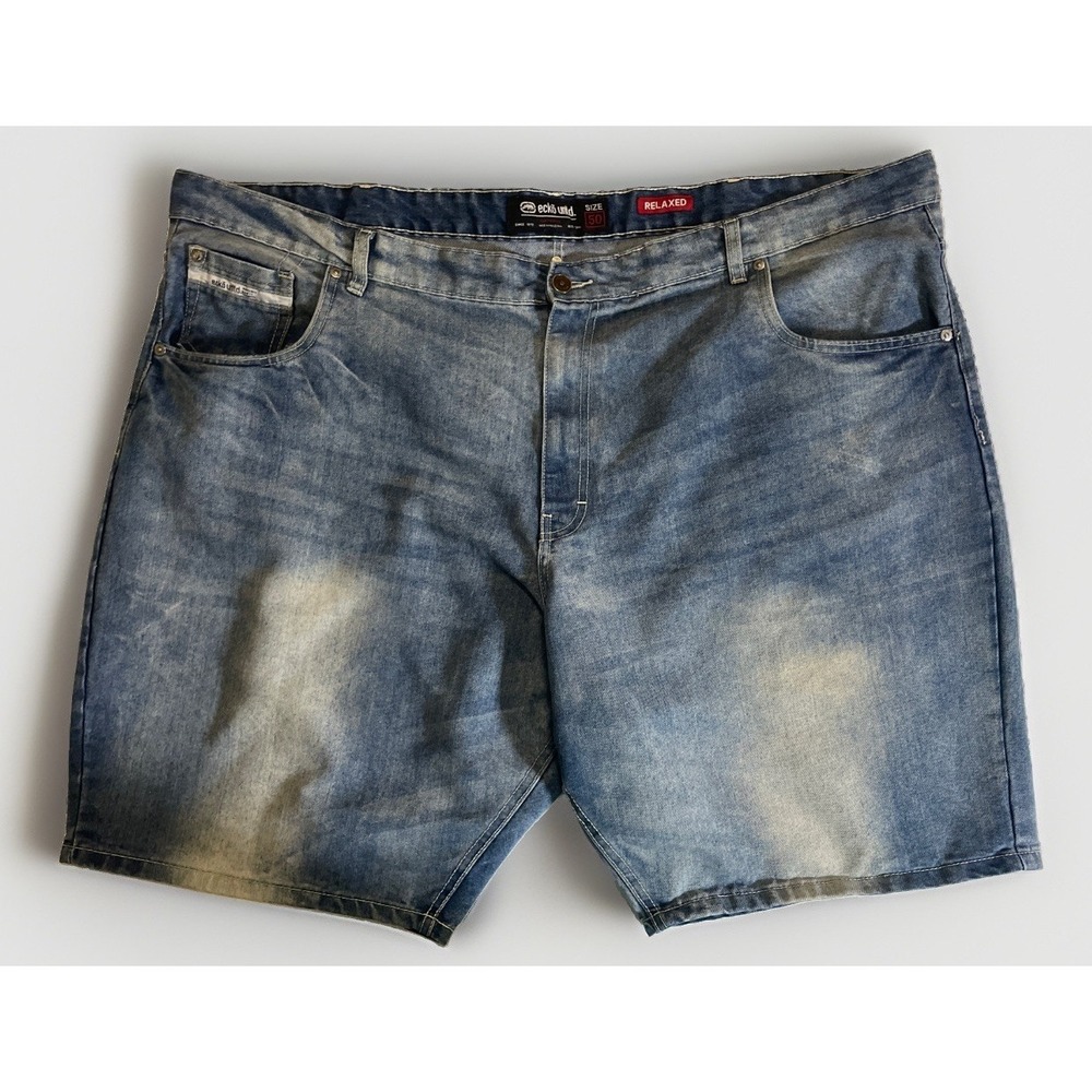 Ecko Unltd Denim Raw 72 Shorts Men's Size 50 Blue Relaxed Baggy Y2K Hip Hop